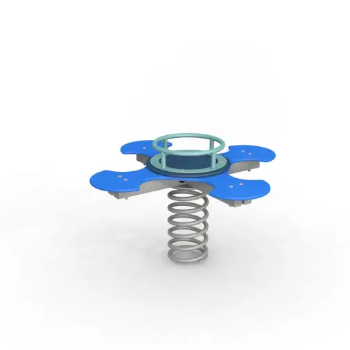 Klee Federwippe - Blau Metal | Kinder 2+