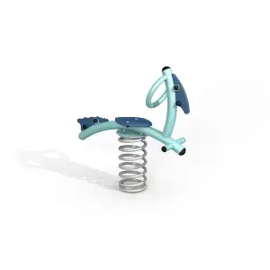 Vogelspringer Federwippe - Blau Metal | Kinder ab 2 Jahre