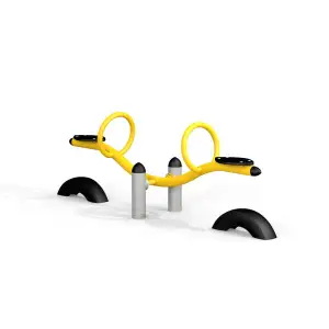 Wippe für 2 Kinder - Gelb Metal | Kinder ab 3 Jahren