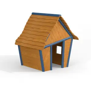 Krummes Häuschen aus Holz für Spielplatz | Kindergarten