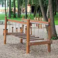 Bayerischer Wackelbrücke - Fitnessgeräte aus Holz