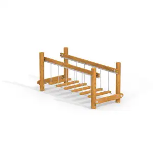 Bayerischer Wackelbrücke - Fitnessgeräte aus Holz | Kinder ab 3+